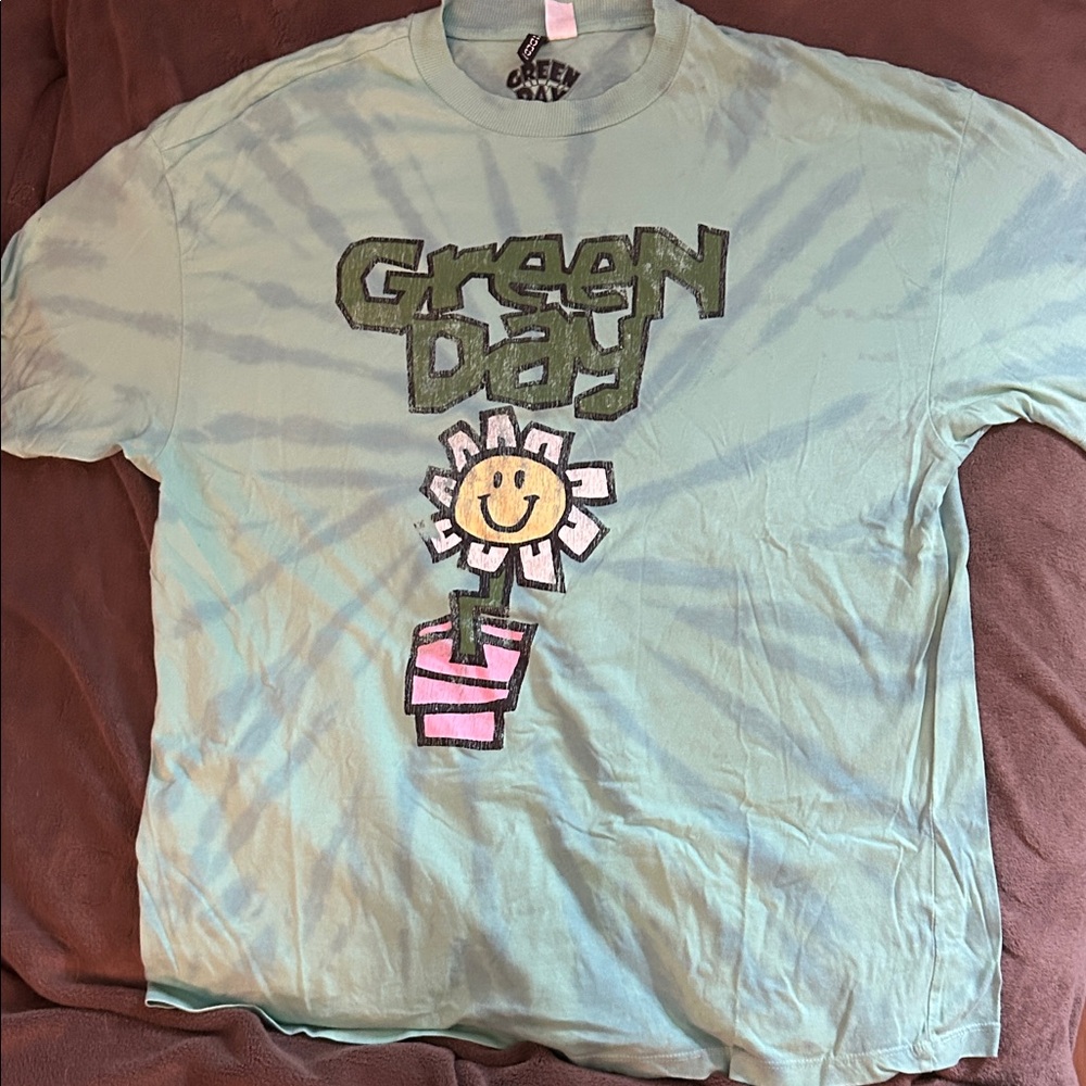 H&M Tie Dye Green Day Tshirt